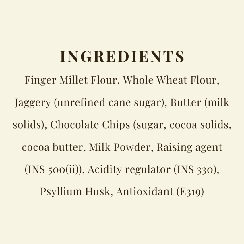 Millet Choco Chip Cookies